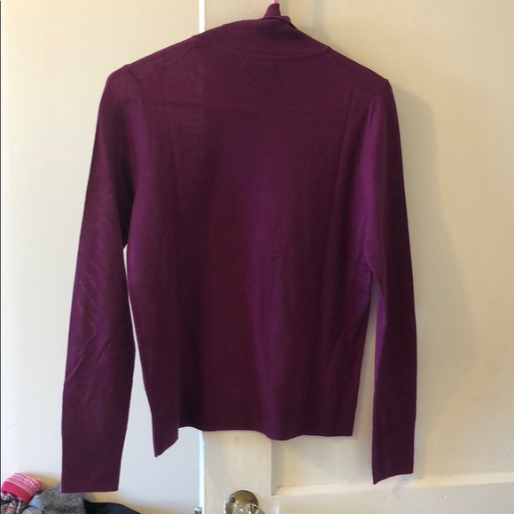 Margot Turtleneck Sweater in Bright Eggplant - Picture 3 of 4